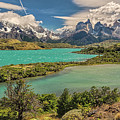 Nordenskjold lake view Paine Grande los Cuernos and Monte Almi